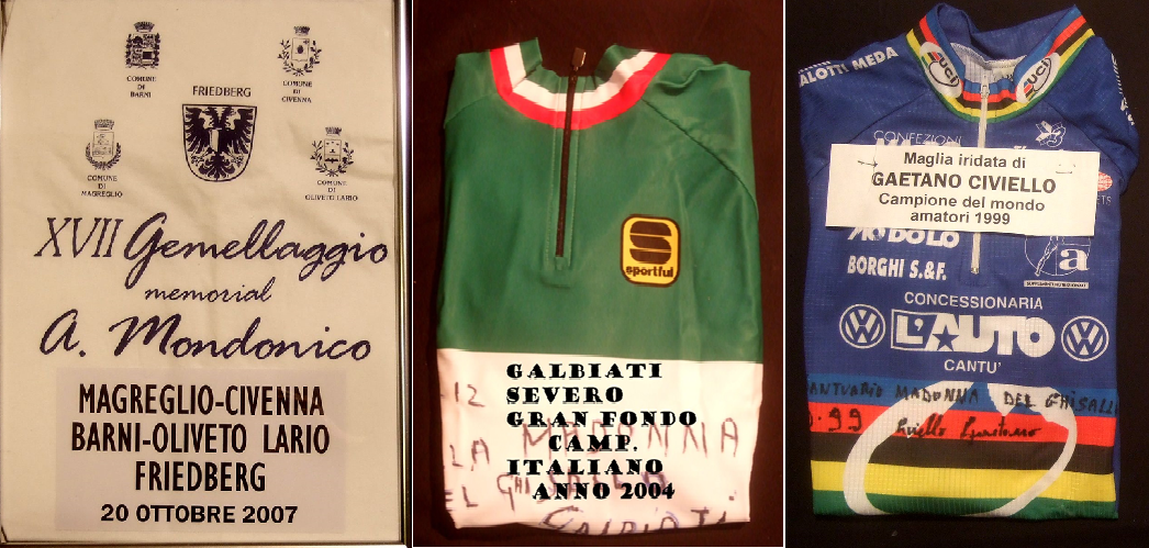 maglie donate al Santuario della Madonna del Ghisallo
